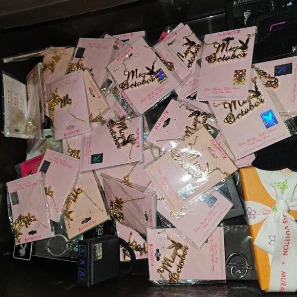 COPY - SEALED Rare Playboy Playmate Of The Month Gold Necklace - Miss October - Picture 4 of 5